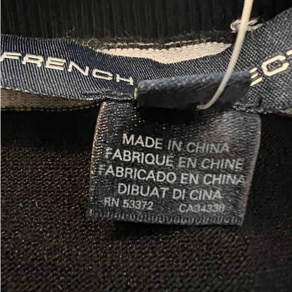 French Connection Women's Sweater Size M in Black and Gray Stripes NEW - Picture 6 of 7